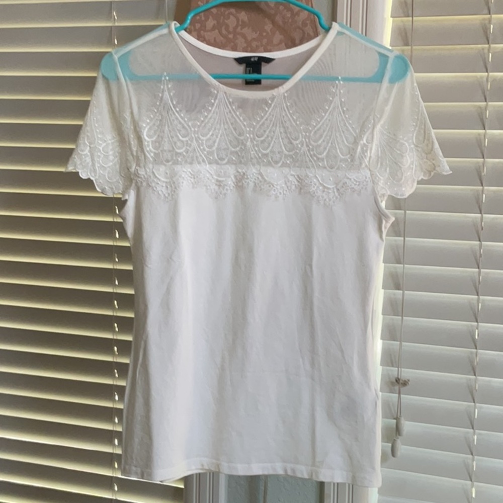 Elegant White Lace Top